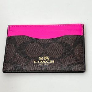 Coach Leather Pink card holder